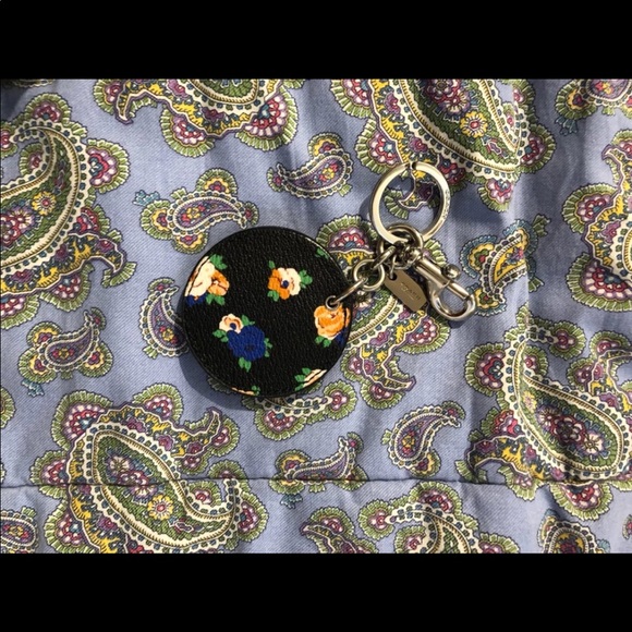 Coach Mirror Floral Bag Charm/chain - Picture 1 of 4